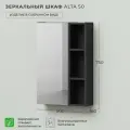 Зеркало шкаф в ванную Итана Alta 50 500х160х750 Морское дерево Карбон