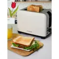 Тостер Oursson TS2120/IV с высокой мощностью 930Вт, 7 степеней поджаривания, функции размораживания и подогрева.