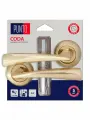 Ручка дверная межкомнатная Punto LM/A R. TL54. CODA/HD SG/GP-4 матовое золото/золото