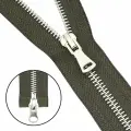 Молния металлическая Т5, разъемная, 2 замка, 80 см, никель (078 хаки), 5 шт