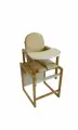 Детский стул-трансформер для кормления Babys-shop Зяблик, бежевый со стежкой