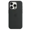 Чехол силиконовый MagSafe для iPhone 15 Pro Black с анимацией NFC, Silicone case MagSafe для айфон 15 про чёрный