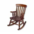 Кресло-качалка DOMKORLEONE с жёстким сидением, красное дерево (mahogany wood), цвет орех NAA (светло-коричневый)