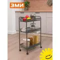 Этажерка для кухни на колесиках металлическая