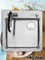 Мойка MELANA R5254HK UNIQUI, нержавеющая сталь, прямоугольная, серебристая