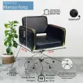 Парикмахерское кресло Marsso Голд, Черный, Гидравлика пятилучье