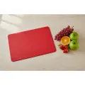 Доска разделочная ПП 45x30см, двухсторонняя, 1шт, пластик, полипропилен, красный цвет