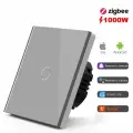 Сенсорный выключатель ZigBee MVAVA, 1 кл. а 1 пост, (1G) стекло 86х86мм цвет серый