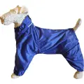Комбинезон-дождевик для БАССЕТ-ХАУНДА кобеля, повышенной прочности, цвет василек