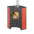 Печь-Камин везувий ПК-01 (220) с конфоркой угловой (красный) 9 кВт