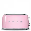Тостер на 4 ломтика SMEG TSF02PKEU, пастельный розовый