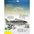 Фляжка металлическая РЫБА (0,52л), воронка, 3 стопки (30мл). Поручикъ Фляжкин