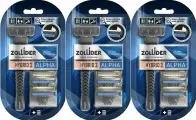 Zollider Бритвенный станок Hybrid 3 ALPHA, с 3мя сменными картриджами, 3 шт, 3уп