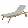 Шезлонг-лежак Афина A37B Темное дерево/Матрас бежевый 3502545601