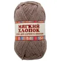 Пряжа Камтекс Мягкий хлопок, 55 % шерсть, 65 % альпака, 25 % мериносовая шерсть, 70 % хлопок, 50 % акрил, 20 % вискоза, 35 % полиамид, 30 % нейлон, 100 г, 220 м, 10 шт., 101 капучино