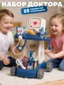 Игровой набор доктора с тележкой, 25 предметов, вода, свет, звук, JB0213856