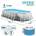 Бассейн каркасный Prism Frame, 503 х 274 х 122 см, фильтр-насос, лестница, тент, подстилка, 26796NP INTEх
