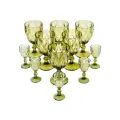 Подарочный набор бокалов и рюмок Glass Ware 12 шт зеленый