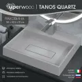 Раковина для ванной накладная кварцевая Uperwood Tanos Quartz 50 см, прямоугольная, с декоративной накладкой, жасмин