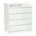 Пеленальный комод BEBIZARO MEIER FOUR WHITE PREMIUM (ШхГхВ) 80х45х93 см