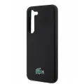 Lacoste для Galaxy S23 чехол Liquid silicone Croc Logo Hard Black