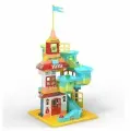 Конструктор CADA веселый дом-горка 121 деталь, интерактивный, лабиринт с шариками и воронками C31003W