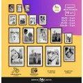 Набор фоторамок 16шт Венге на стену (гарантия целости!), рамки для фотографий, фоторамки для фотографий, комплект коллаж настенные, рамки небьющиеся (10 х 15 см, 15 х 21 см, 21 х 30 см, 30 x 40 см), TENKO DECOR, 16 шт.