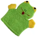 Мочалка «Доляна» Лягушонок с петелькой зелeный