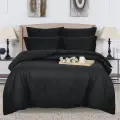Пододеяльник 2-спальный 175х215 Поплин на молнии арт. 976 Черный
