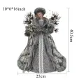 Рождественская декорация Девушка 40,5х25 см в сером платье