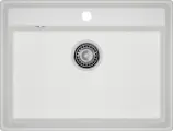Мойка кухонная GranFest Level LV-660 прямоугольная, 66x50, белая, матовая, российская