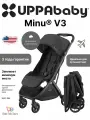 Прогулочная коляска легкая для путешествий в ручную кладь Uppababy Minu V3 Jake, черный