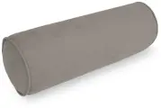 Декоративная подушка-валик Велюр - канвас дымчатый, серый, бежевый, 15х47 см.