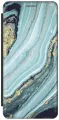 Чехол-книжка на Apple iPhone 14 Plus / Эпл Айфон 14 Плюс с рисунком Зеленый мрамор черный