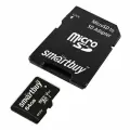 Micro SDXC карта памяти Smartbuy 64GB cl10 U3 V30 для видеонаблюдения (с адаптером SD)