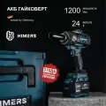 1200 Н.М. Ударный бесщеточный гайковерт HIMERS DMT1200B аккумуляторный 24V, 2 АКБ по 9 А.ч., Кейс / для закручивания, 24в, квадрат 1/2, МОЩНЫЙ