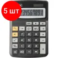 Комплект 5 штук, Калькулятор настольный компактный Attache ATC-777-10C 10-ти разрядныйчерн