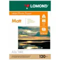 120 г/м, А3, Матовая односторонняя фотобумага, 100 л. Lomond 0102162