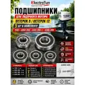 Подшипники Ветерок 8, Ветерок 12, комплект подшипников лодочного мотора, 5 шт (7203, 6203-2RS, 6201-2RS, 6205-2RS)