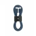 Кабель зарядный NATIVE UNION BELT CABLE TYPE-C, USB-C/USB-C, быстрая зарядка 60W, длина 1,2 м, цвет: синий