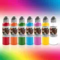 Набор красок для татуировки Simple Color 7 Set  World Famous Tattoo Ink, 7 шт по 15 мл