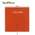 IdeaFormer Силиконовая горячая кровать 400x400 мм оранжевая 800 Вт, 400mm 220V 800W