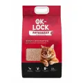 Наполнитель для кошачьего туалета Ok-Lock Антизапах растительный комкующийся, 15 кг/ 36 л