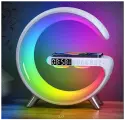 Стильный RGB Ночник с беспроводной зарядкой и Bluetooth колонкой белый