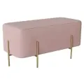 Банкетка Dream. SUPERA Luxemebel. Цвет Светло-розовый. Велюр.