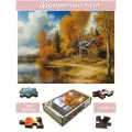 Пазл деревянный для взрослых Алма 1000 деталей. Волшебство природы. Озеро осенних грёз