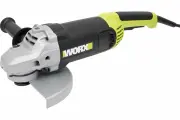 Угловая шлифмашина Worx Professional WU746.1, регулировка положения кожуха, блокировка кнопки включения