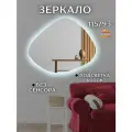 Зеркало настенное с холодной (6000К) подсветкой фигурное 115 на 93 см. без сенсора