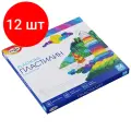 Комплект 12 шт, Пластилин Гамма Классический, 24 цвета, 480г, со стеком, картон. упаковка