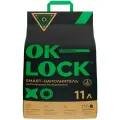 Наполнитель для кошачьих туалетов Ok-lock натуральный растительный комкующийся, 4,76 кг (11 л)